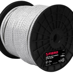CABLE ACERO PLAST. TRANS. 1/8-3/16 1000MTR