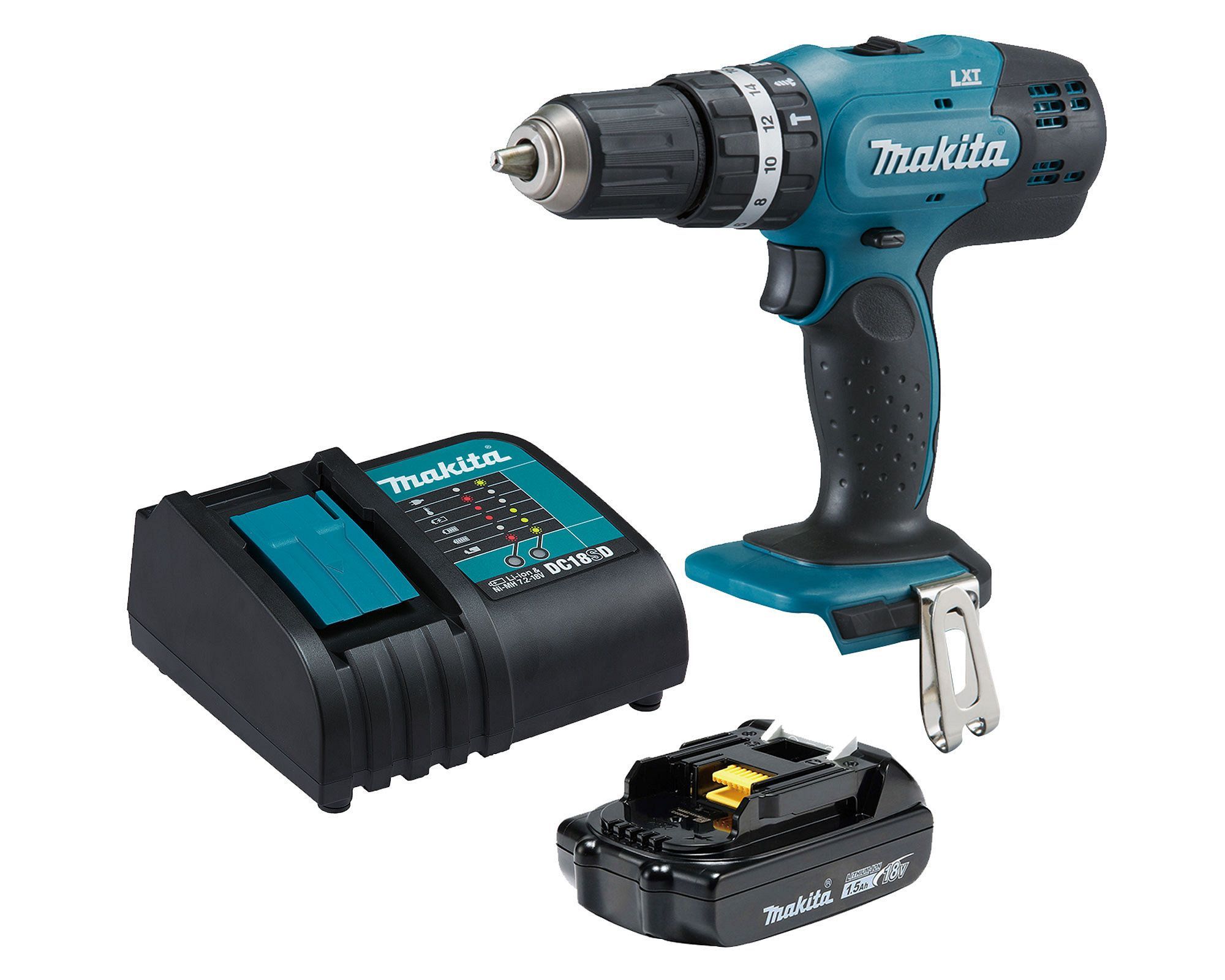 Taladro percutor inalambrico 18V Makita DHP453