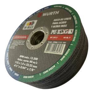 Disco corte inox 115x1x22.23mm Wurth