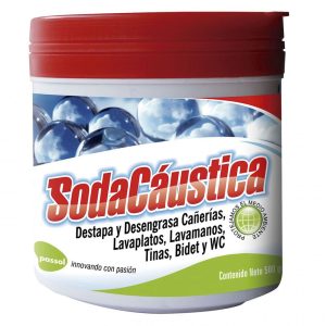 Soda caustica en perlas 1/2 kilo