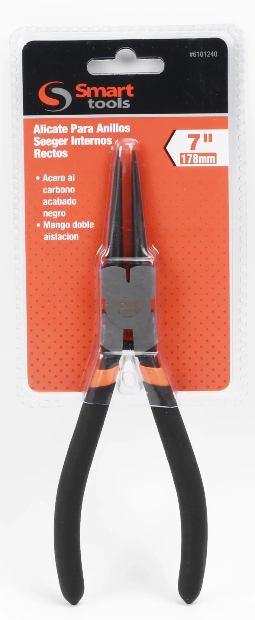 Alicate para seguros 7" interior recto Smart