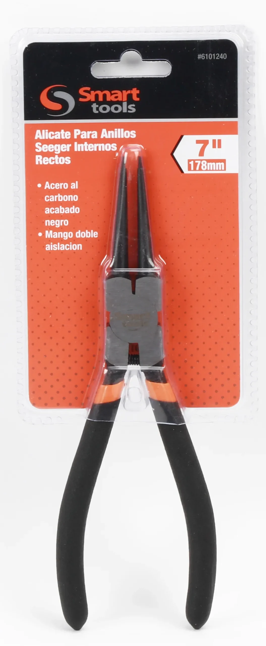 Alicate para seguros 7" interior recto Smart