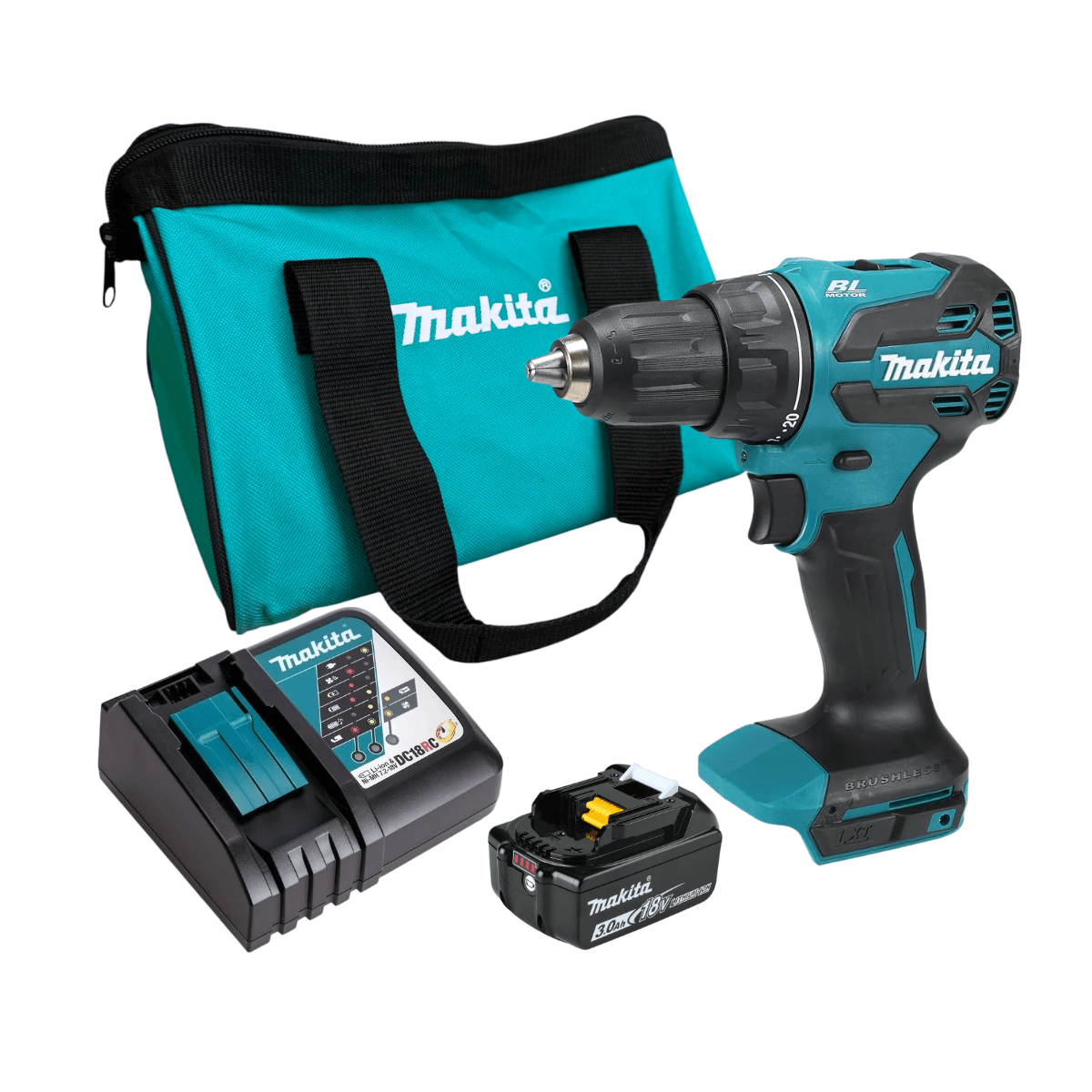 Taladro percutor inalambrico 13mm 18V Makita DHP485Z